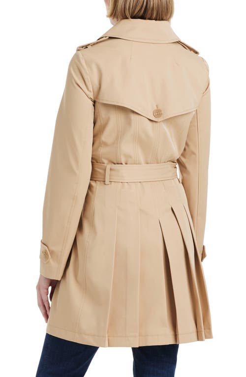 Kate Spade New York Short Trench Coat In Spring Khaki