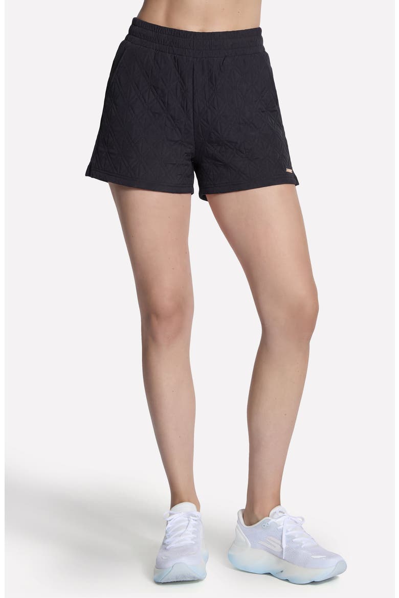 GOWALK Cozy Fit Diamond Shorts, Main, color, BOLD BLACK