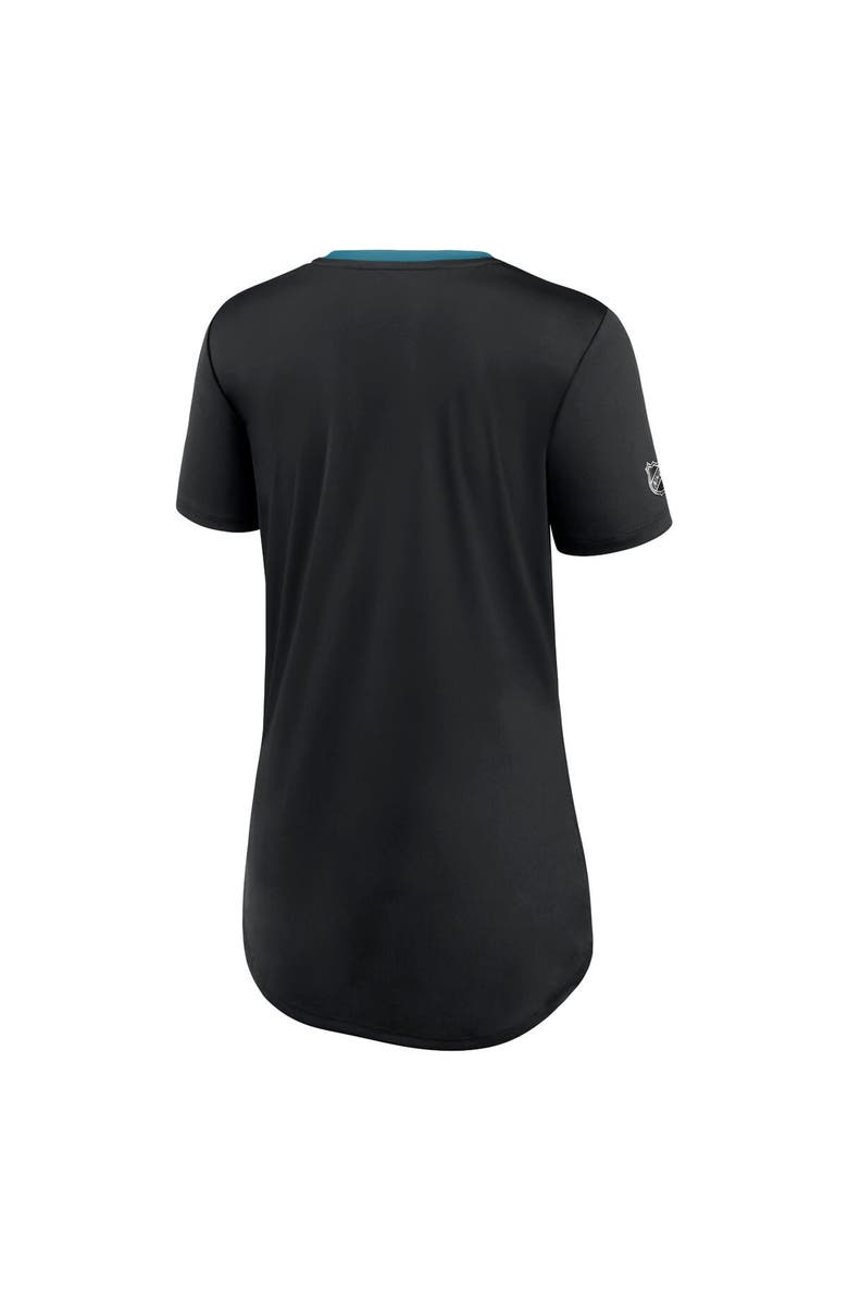 FANATICS Women's Fanatics Branded Black San Jose Sharks Authentic Pro Locker Room T-Shirt, Alternate, color, 