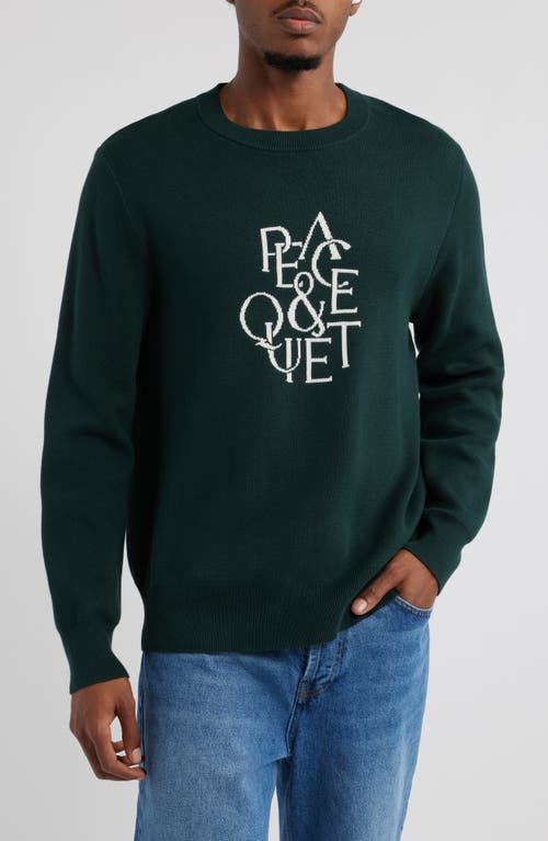 Museum of Peace & Quiet Serif Jacquard Sweater in Pine 