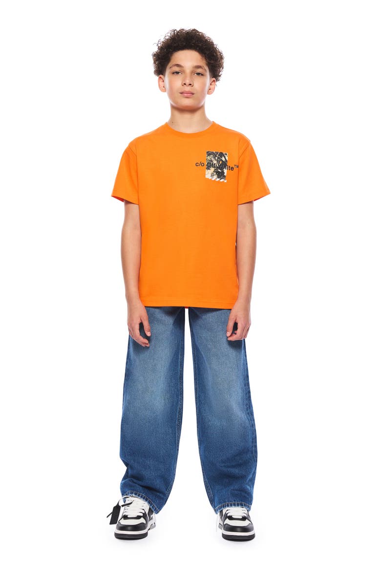 Kids' Camo Graphic T-Shirt, Alternate, color, ORANGE TIGER