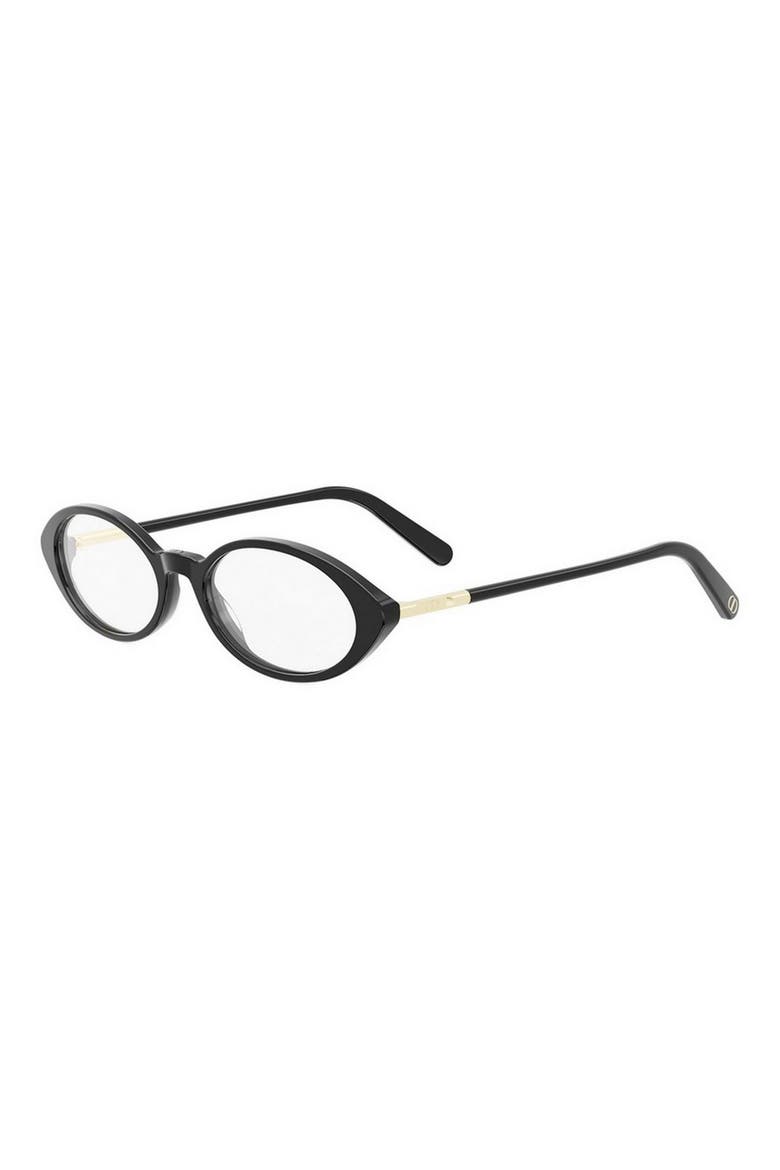 Mini CD O R8I 51mm Oval Optical Glasses, Alternate, color, SHINY BLACK