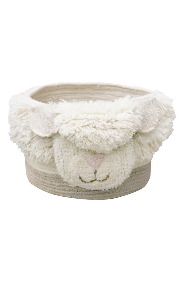 Lorena Canals Woolable Pink Nose Sheep Basket, Main, color, Sheep White