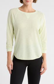 DKNY Slub Waffle High-Low T-Shirt