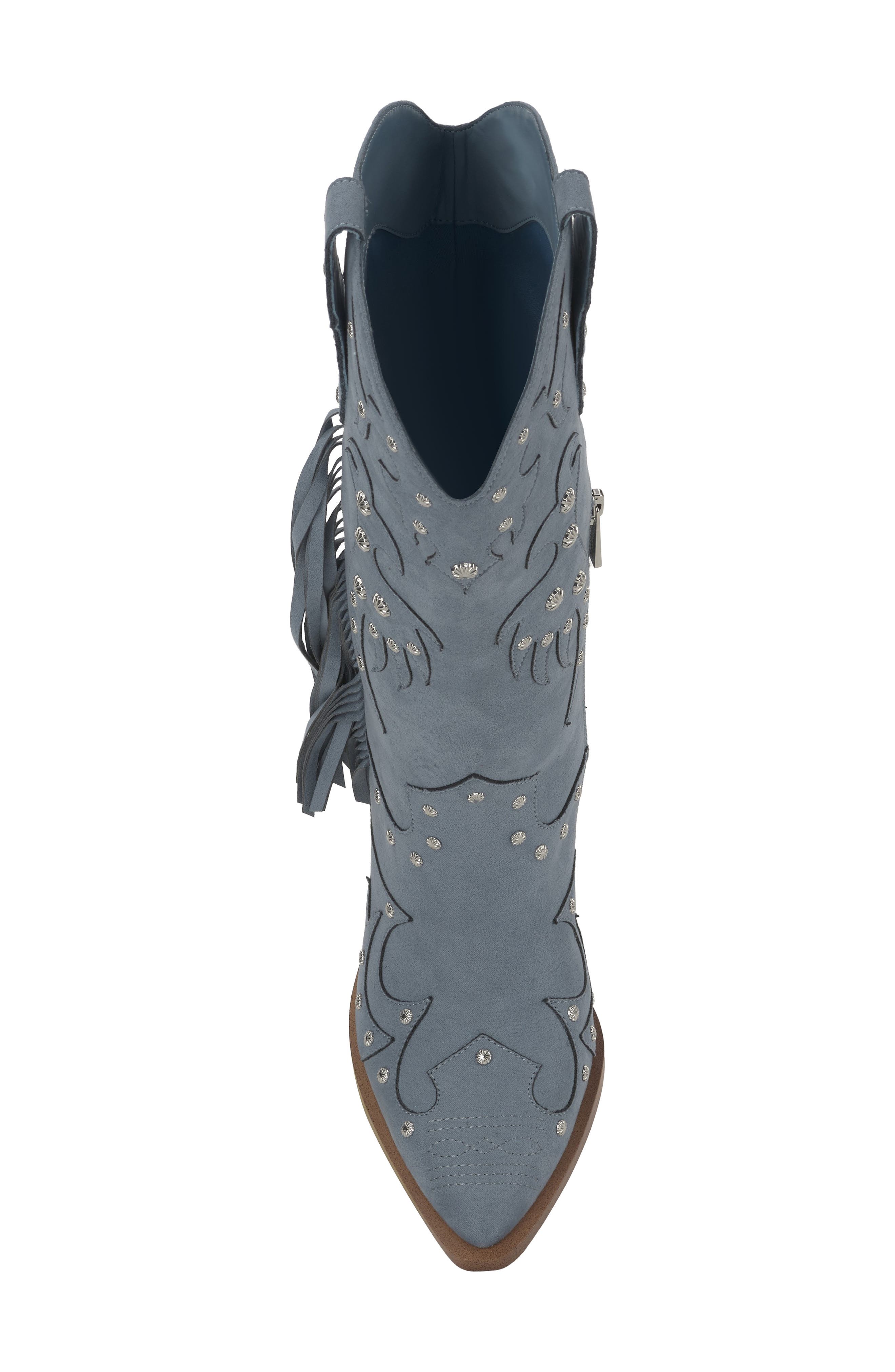 Piarin Pointed Toe Western Boot, Alternate, color, ASH BLUE