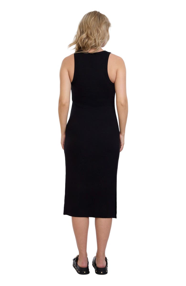 MOTHERHOOD MATERNITY Crew Neck Sleeveless Racerback Maternity Midi Dress, Alternate, color, Black