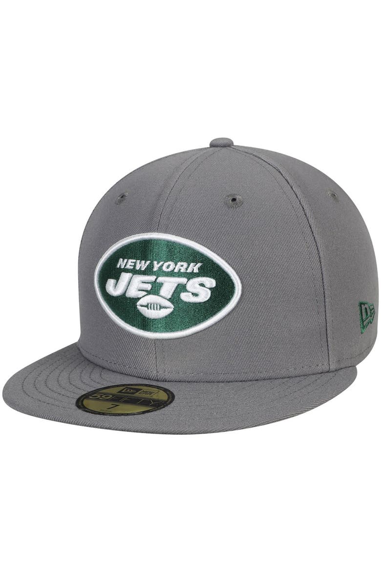 Men's New Era Graphite New York Jets Storm 59FIFTY Fitted Hat, Main, color, Graphite