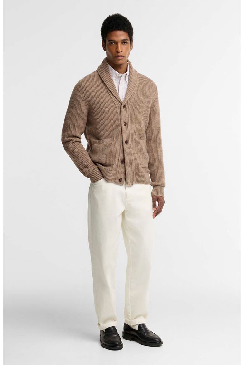 Hartland Shawl Collar Wool Cardigan, Alternate, color, STONE