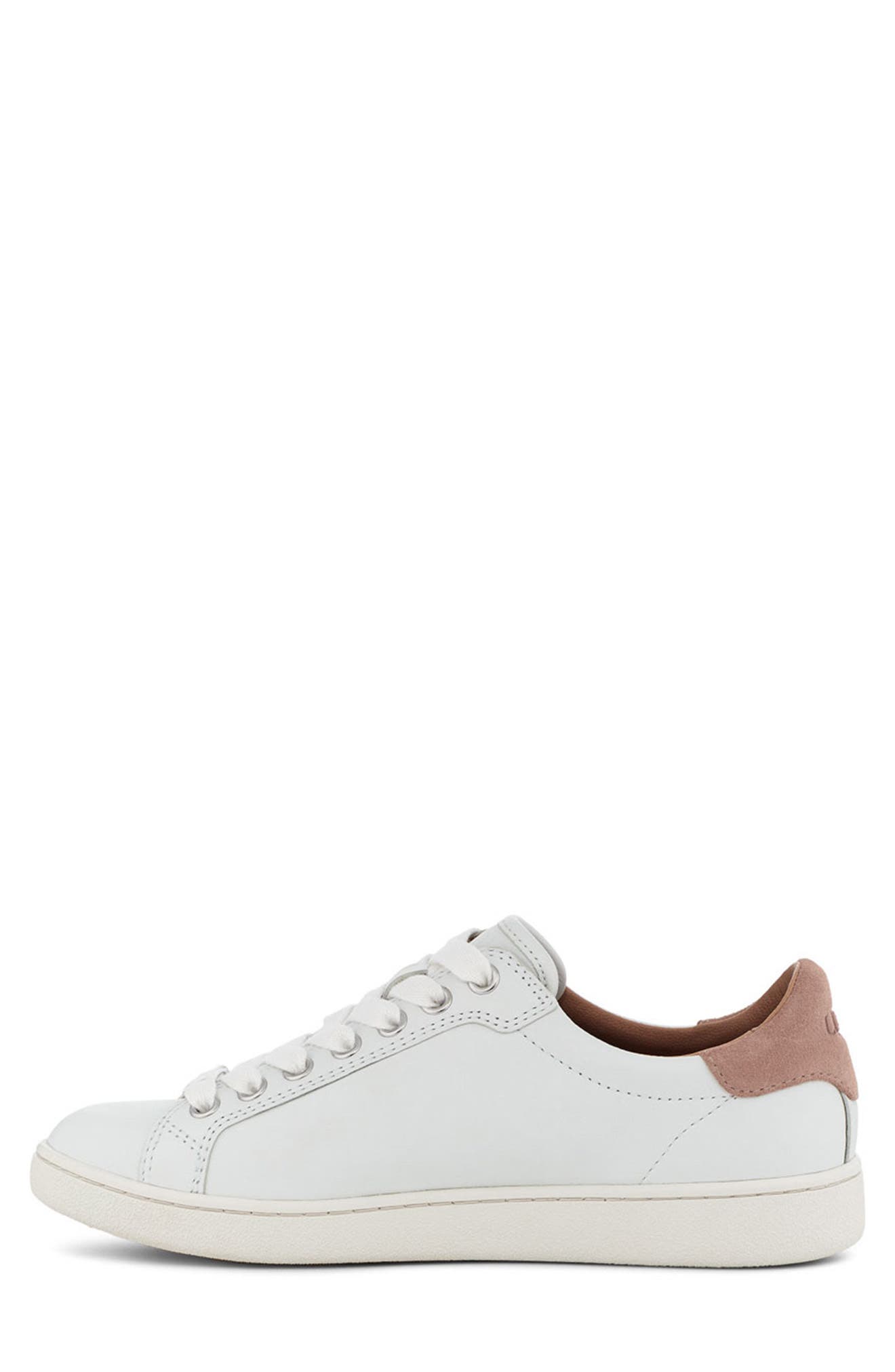 UGG Milo Leather Sneaker, Alternate, color, WHITE