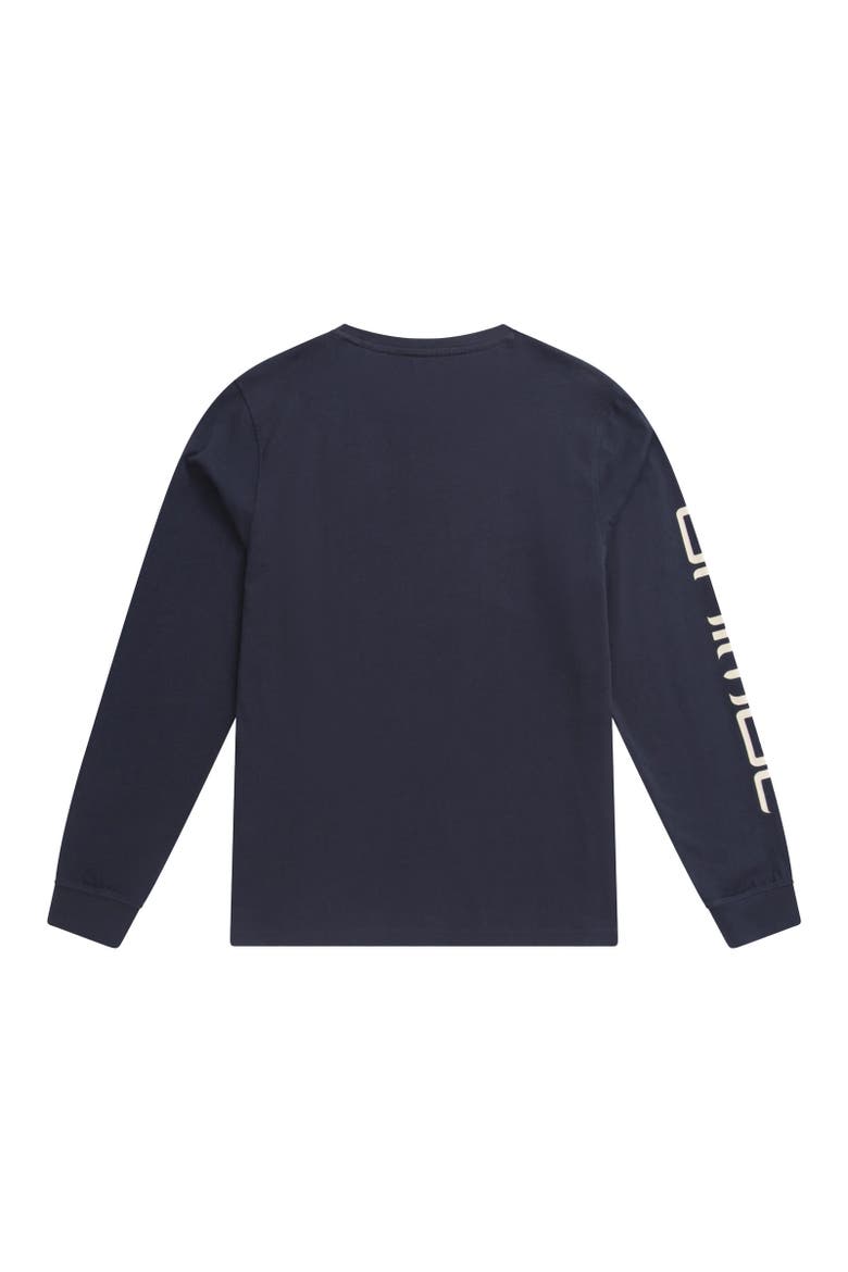 Tommy Graphic Print Natural Long-Sleeved T-Shirt, Alternate, color, Dark Blue