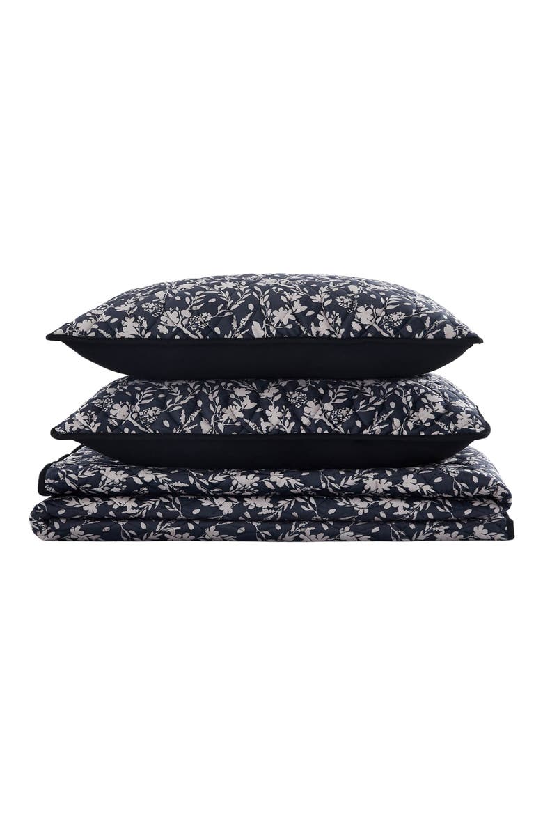 Vanna Velvet Quilt Set, Main, color, BLACK