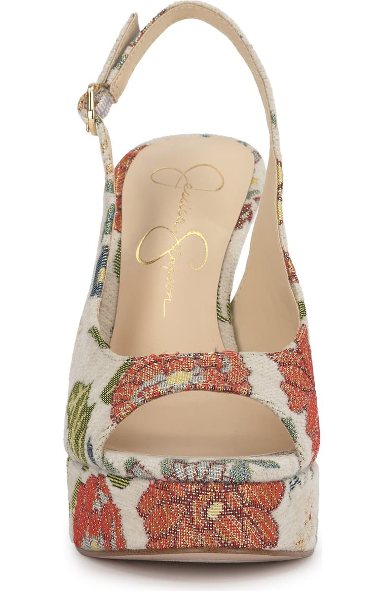 Jessica Simpson Sibilla Slingback Platform Sandal, Alternate, color, Cream Multi