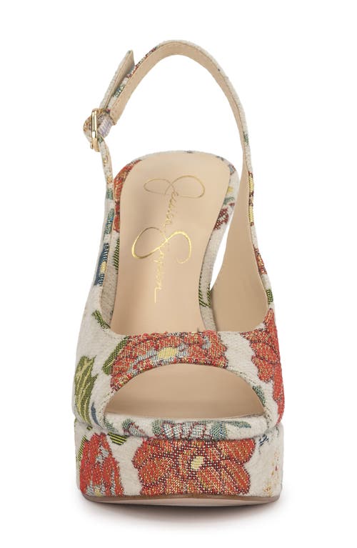 Jessica Simpson Sibilla Slingback Platform Sandal In Multi