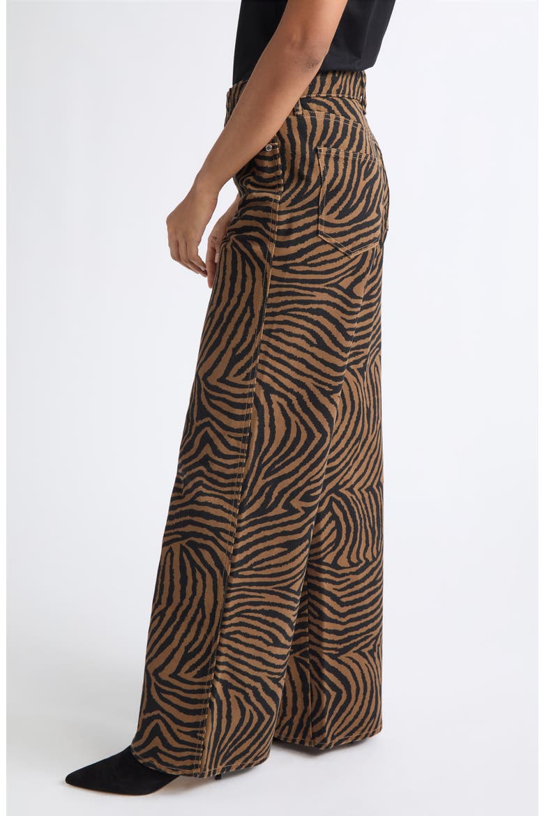 Kasey Wide Leg Jeans, Alternate, color, OCHRE BLACK