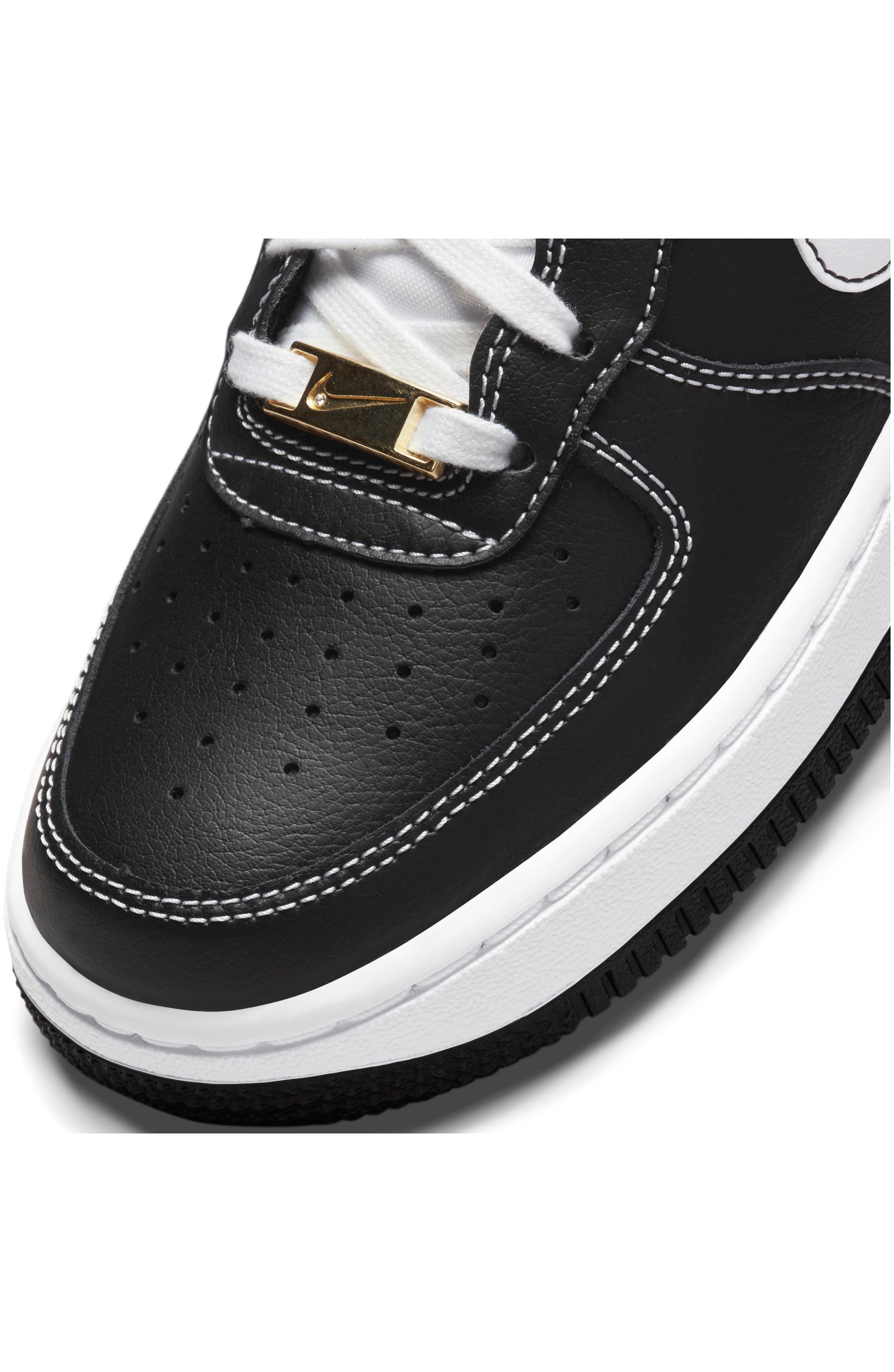Air Force 1 Sneaker, Alternate, color, BLACK/ WHITE/ BLACK/ SAIL