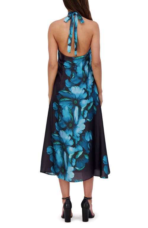 Siena Charmuse Printed Halter Dress In Multi