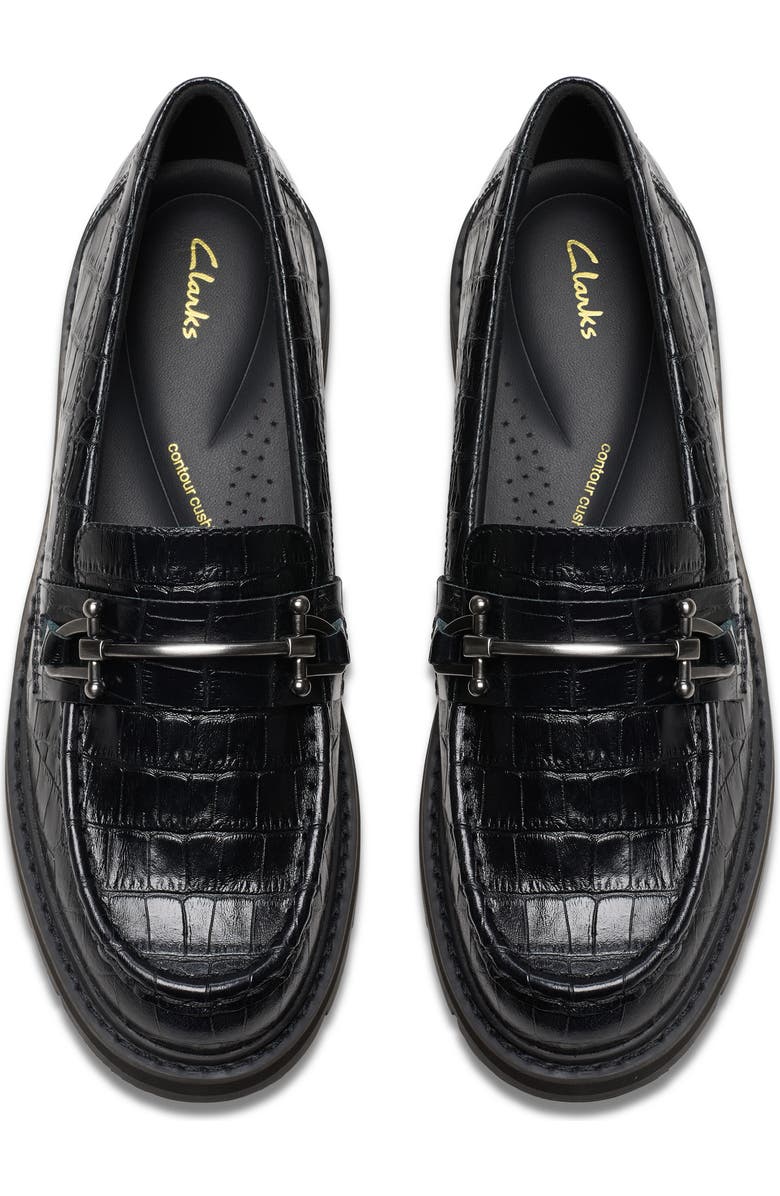 Clarks<sup>®</sup> Orianna Bit Platform Loafer, Alternate, color, Black Croc