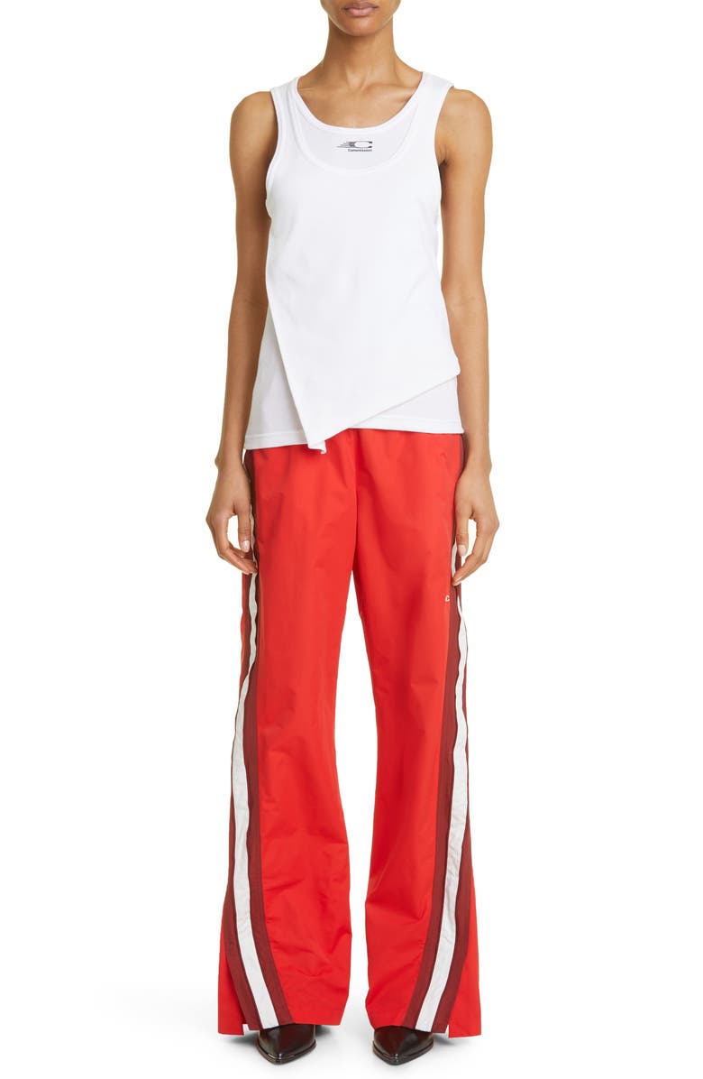 Commission Locker Layered Asymmetric Cotton Rib Tank Top, Alternate, color, Snow