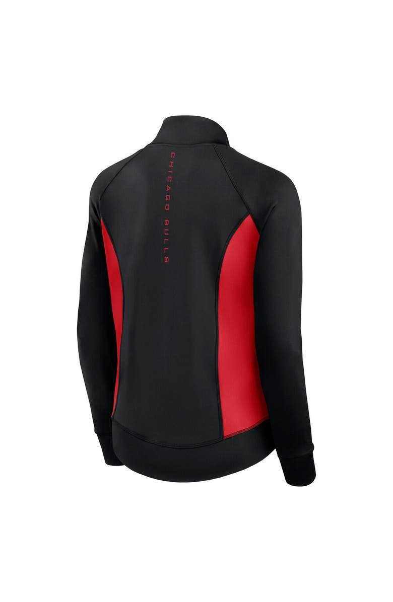 Fanatics Signature Women's Fanatics Signature Black Chicago Bulls Studio Fitted Full-Zip Gym Track Jacket, Alternate, color, Black