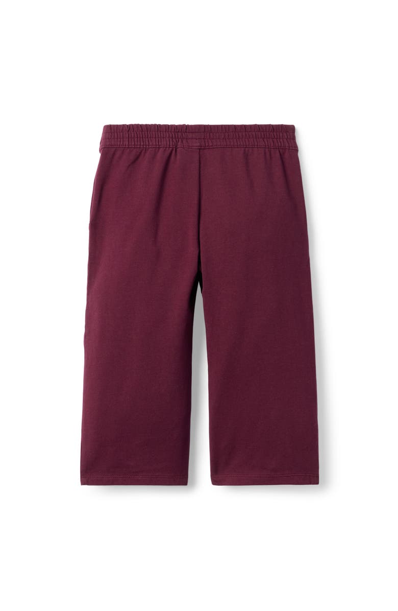 Janie and Jack Wide Leg Tie Waist Pant, Alternate, color, Burgundy