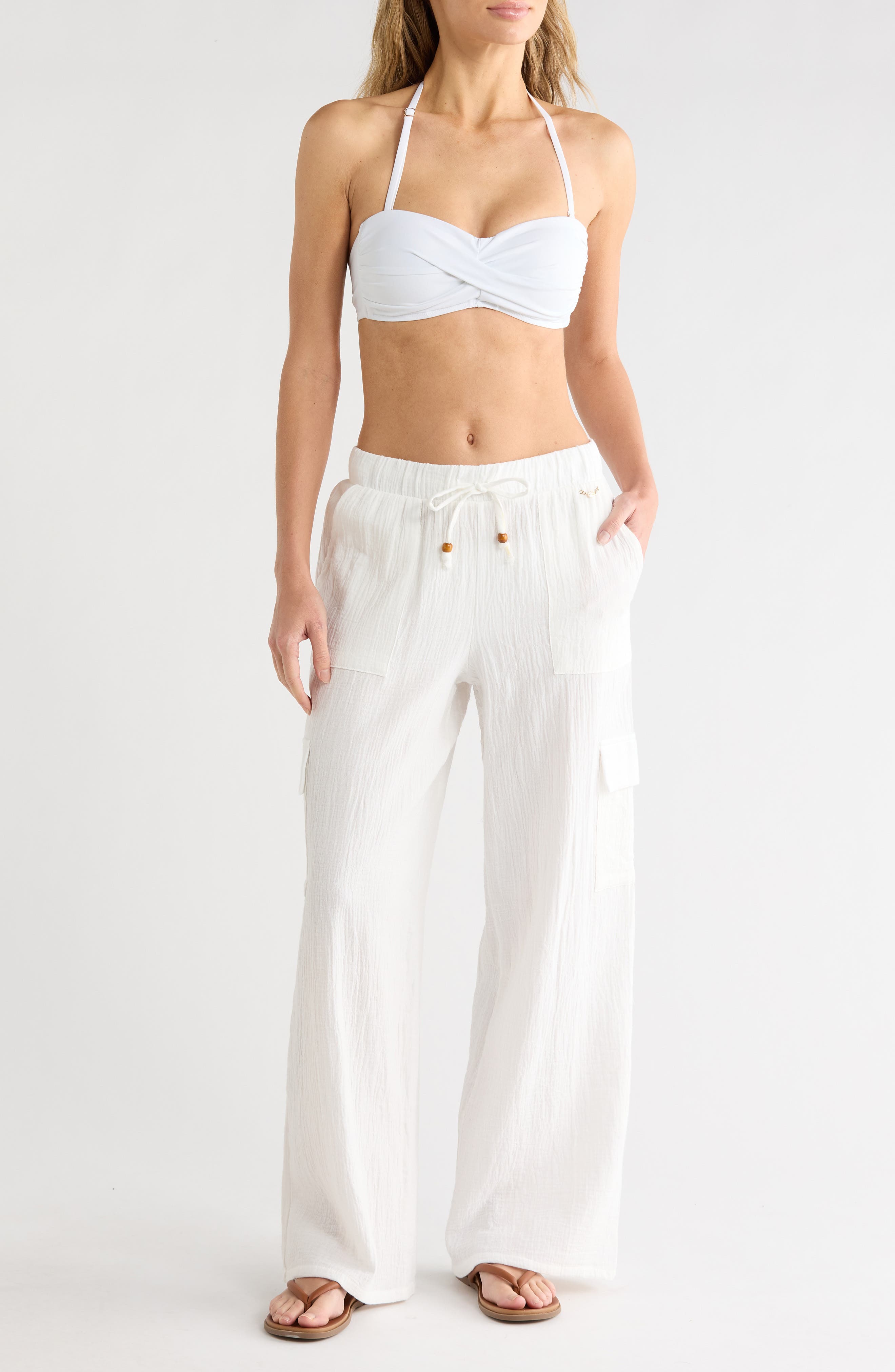 Betsey Johnson Gauze Cargo Pants