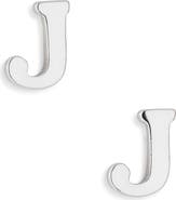 MARLYN SCHIFF Block Letter Initial Stud Earrings