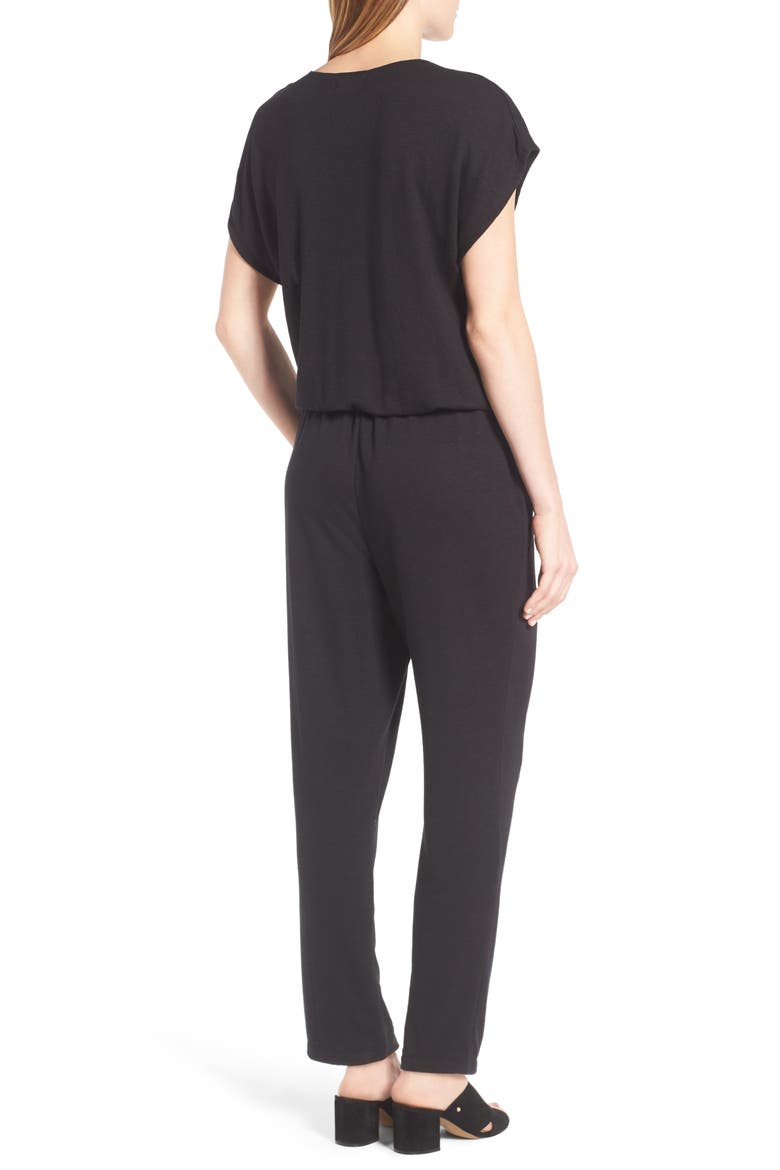 Knit Jumpsuit, Alternate, color, BLACK