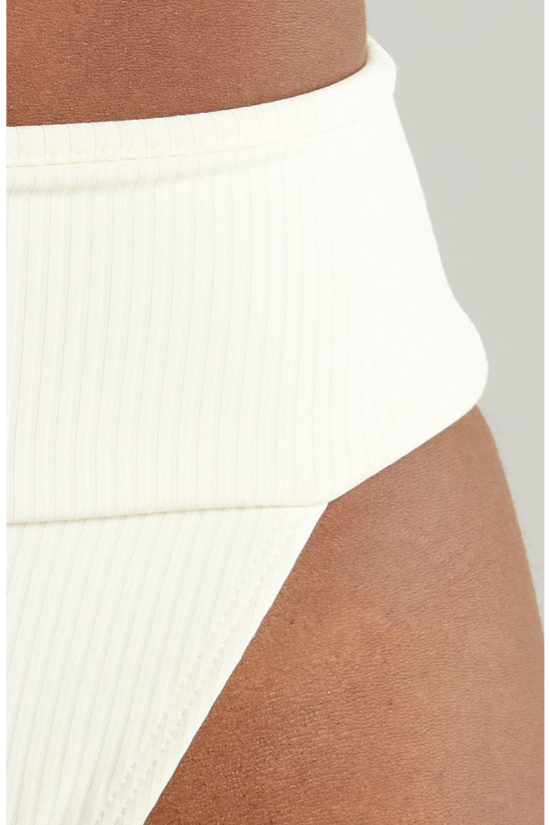 Tamarindo Rib High Cut Bikini Bottoms, Alternate, color, CREAM RIB