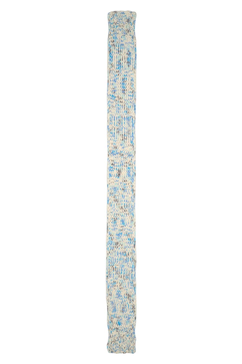 Textured Knit Scarf, Alternate, color, BLUE COMBO