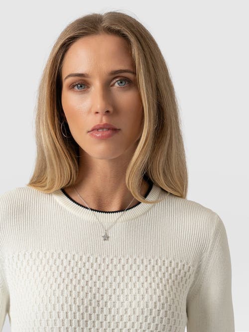 Shop Saint + Sofia Honeycomb Rib Sweater