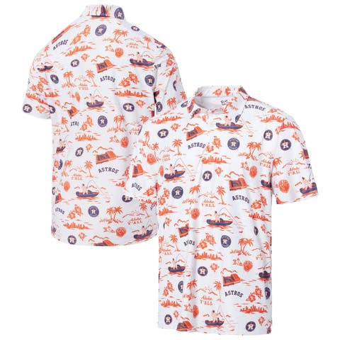 Men's Reyn Spooner  White Houston Astros Pua Performance Polo