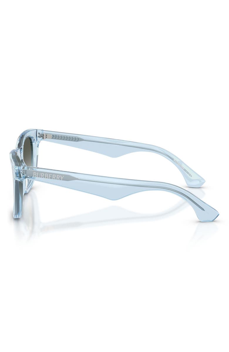 Burberry Kids' 46mm Small Square Sunglasses, Alternate, color, Transparent Blue / Green