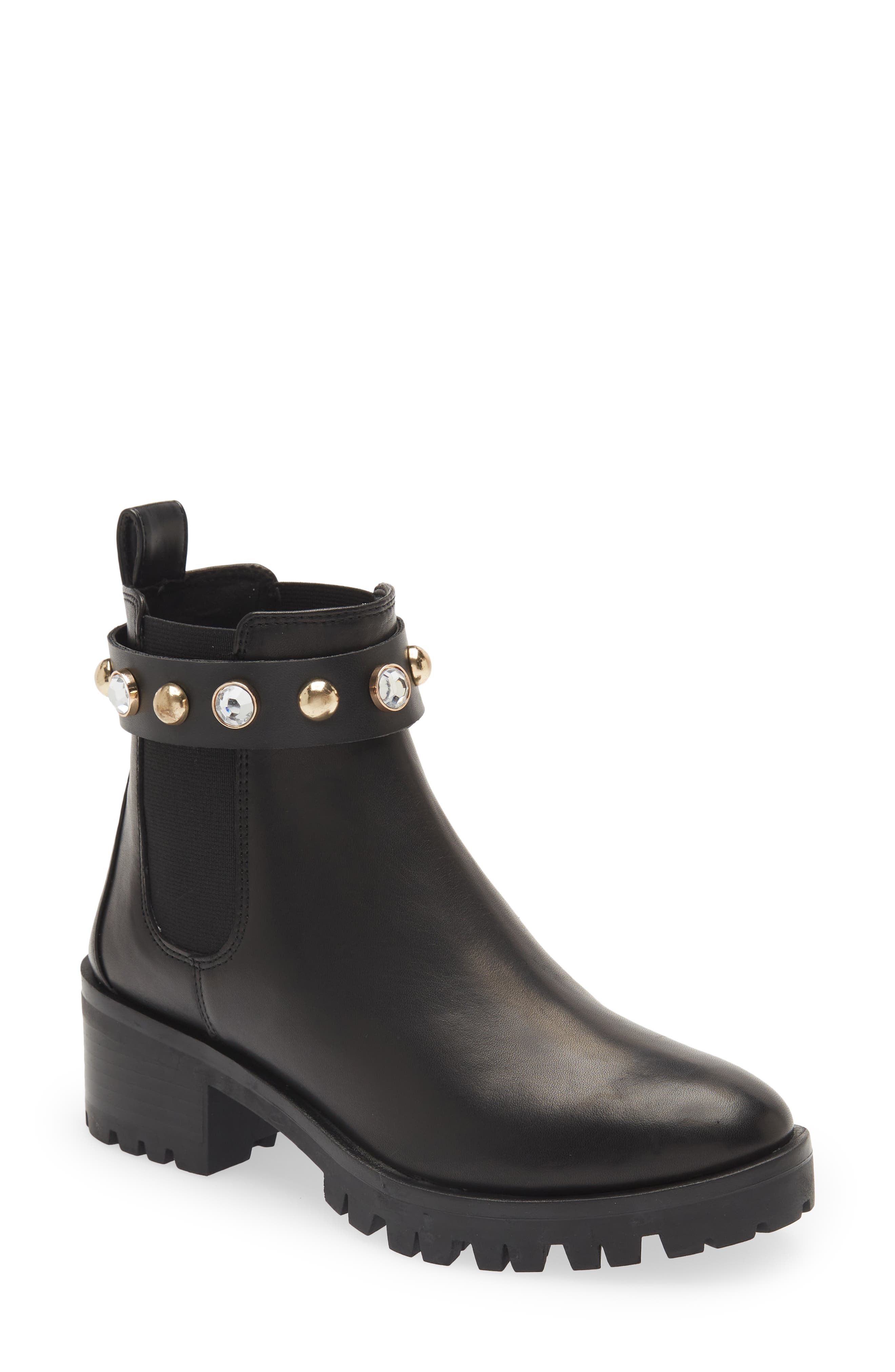 KARL LAGERFELD PARIS Porshay Lug Sole Bootie, Main, color, 