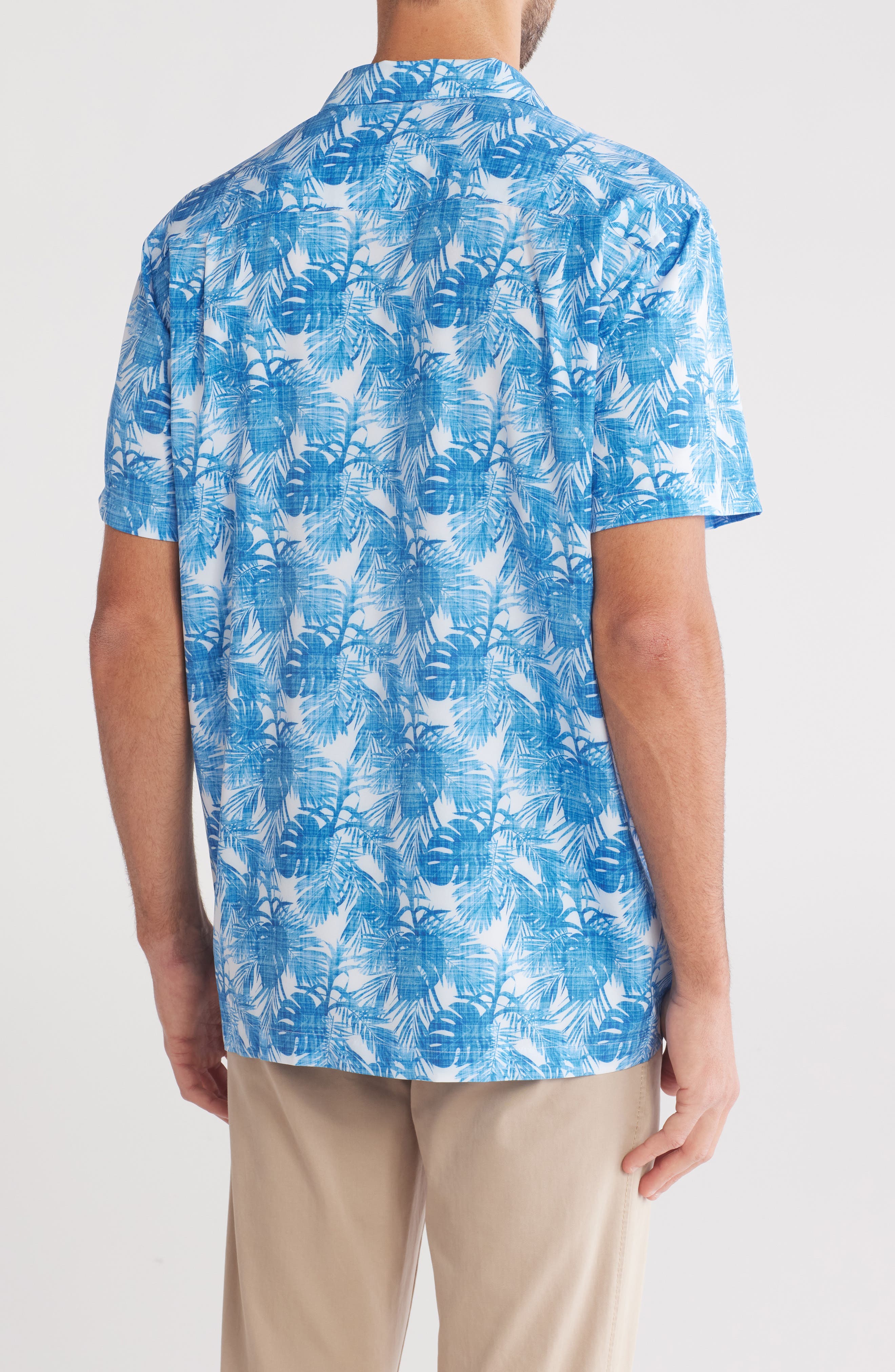 Duo Palm Print Camp Shirt - image 2