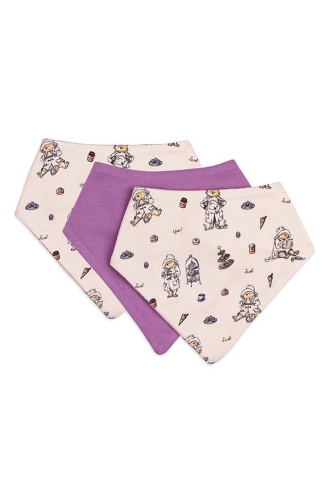 x Paddington© Assorted 3-Pack Organic Cotton Bandana Bibs