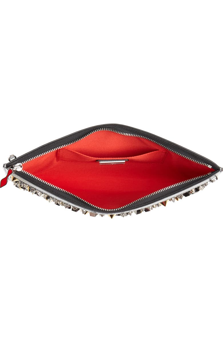 Christian Louboutin Loubiclutch Studded Glitter Crossbody Clutch, Alternate, color,