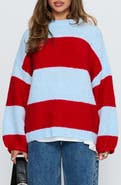 Princess Polly Bastien Stripe Oversize Sweater