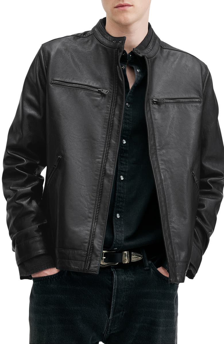 AllSaints Jade Leather Jacket, Main, color, 
