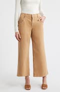 CITY BLUES Curve Yoke Wide Leg Ankle Jeans