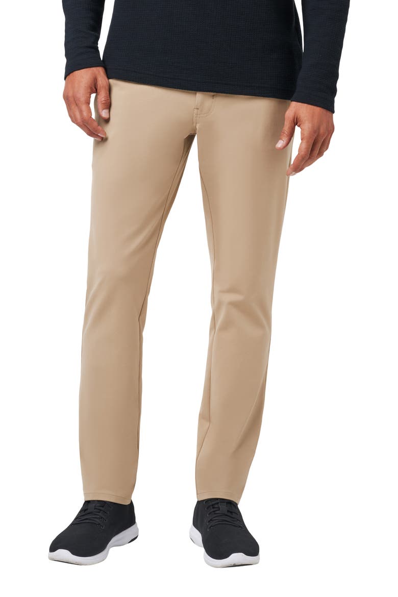 Legacy Stretchknit Flat Front Chinos, Main, color, KHAKI