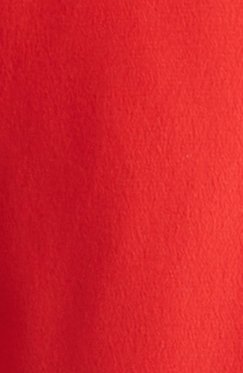 McQueen Crop Silk Bomber Jacket, Alternate, color, Flame Red