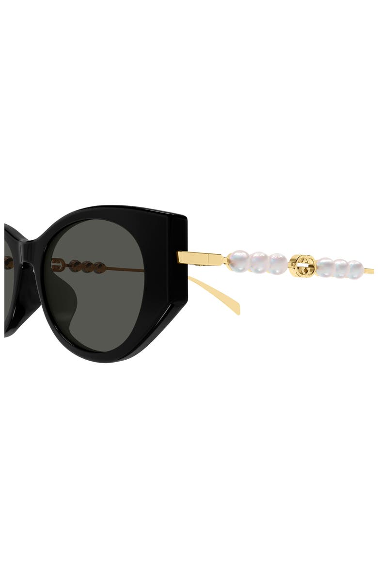 54mm Cat Eye Sunglasses, Alternate, color, BLACK
