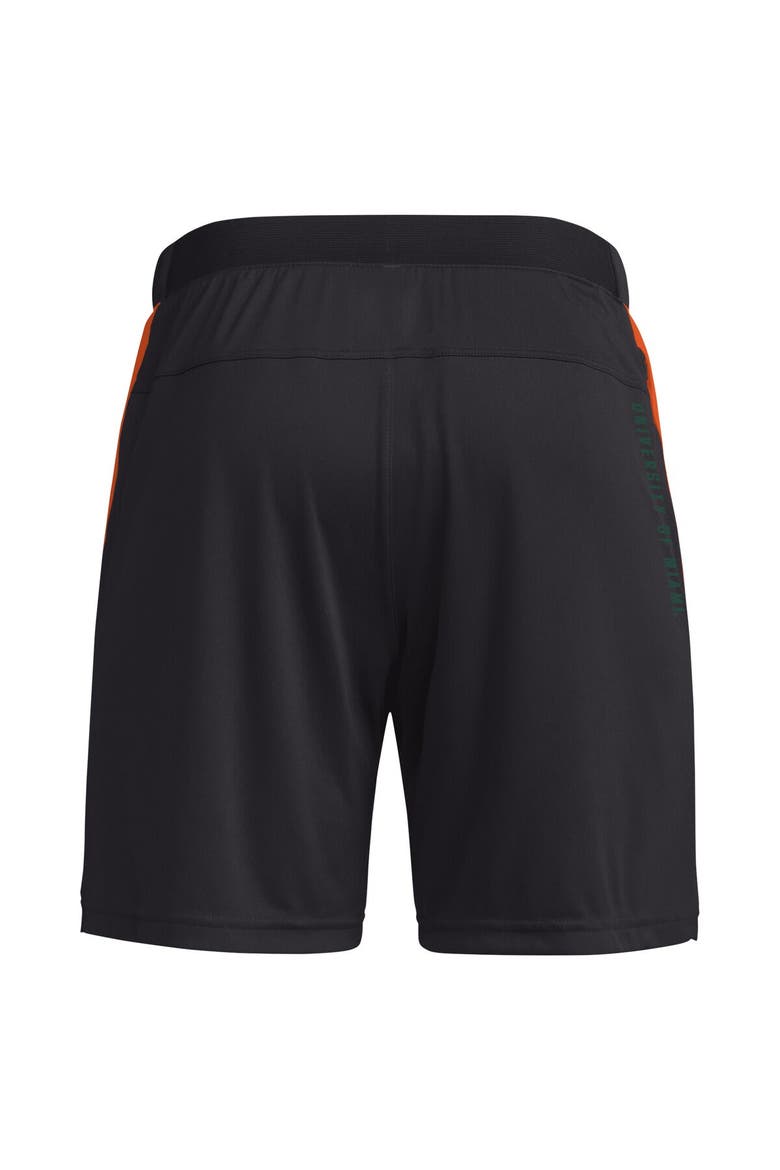 Men's adidas  Black Miami Hurricanes Designed for Training 7" AEROREADY Shorts, Alternate, color, Black