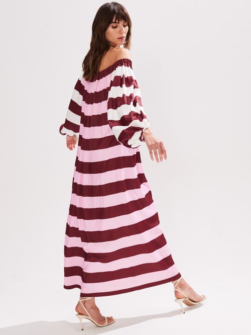 Ro&zo Gigi Pink Stripe Bandeau Dress In Pink