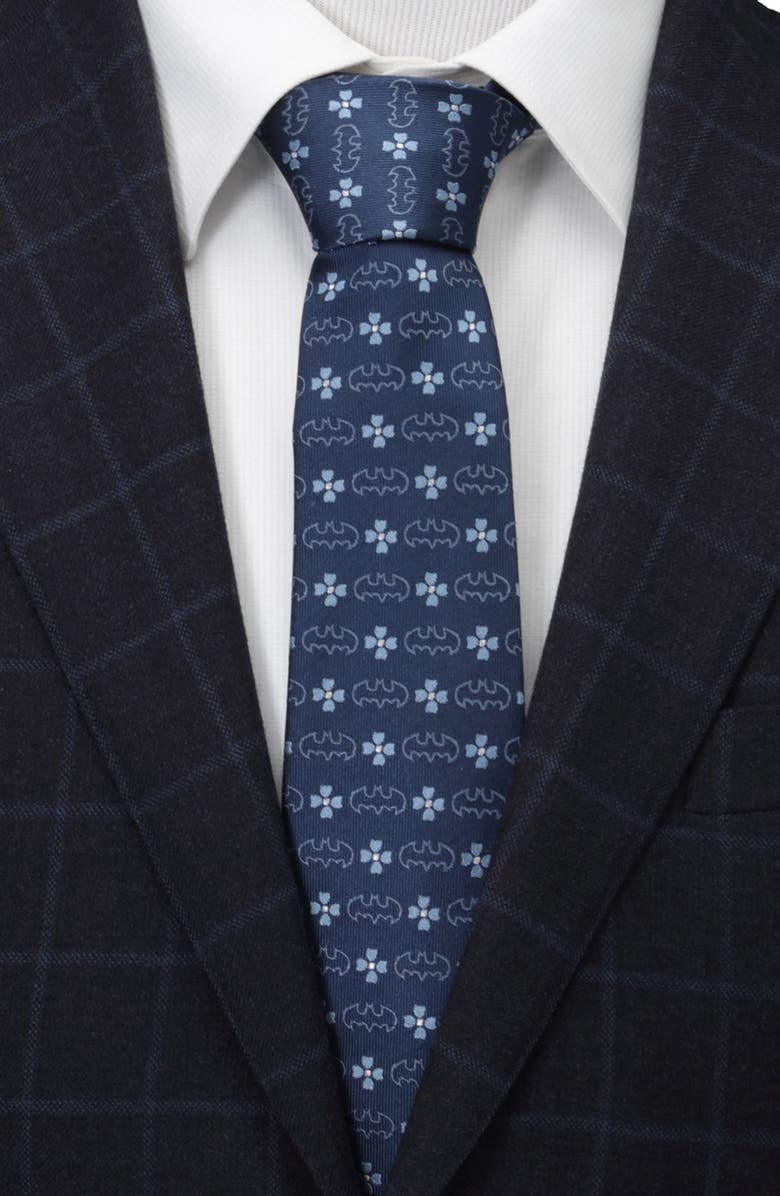 Cufflinks, Inc. Batmen Floral Neat Silk Tie, Alternate, color,