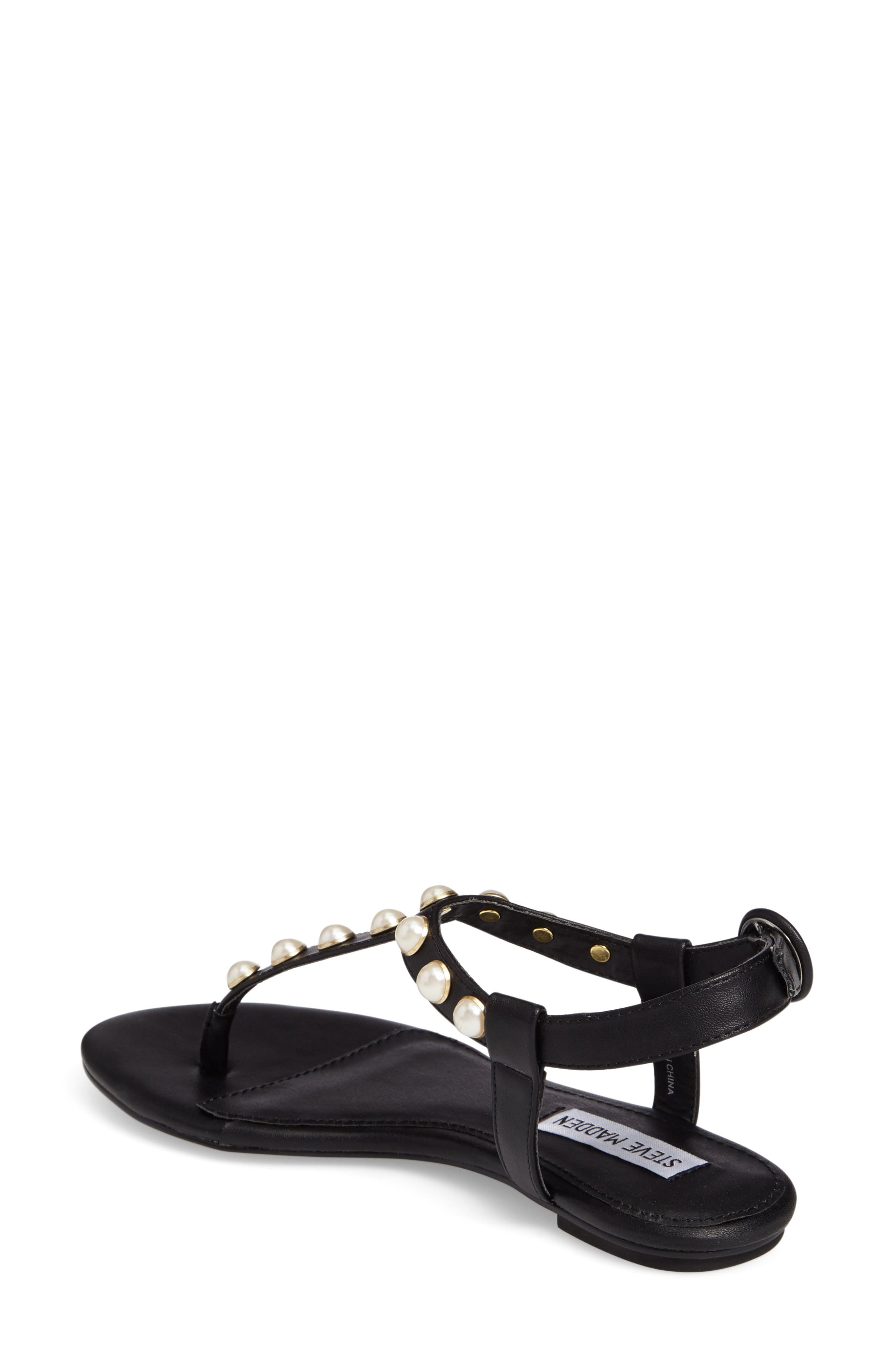 Pamela Sandal, Alternate, color, BLACK FAUX LEATHER