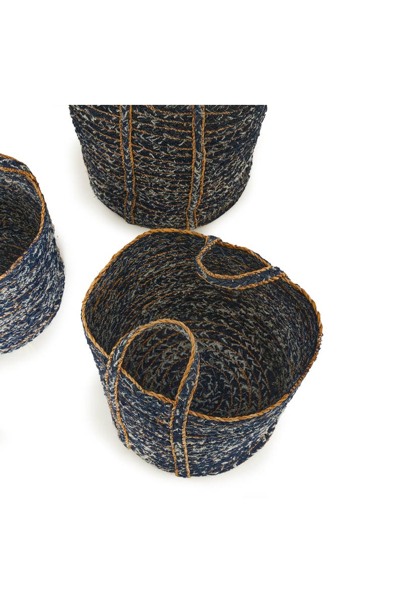 Napa Home & Garden Denim Round Baskets Set of 3, Alternate, color,