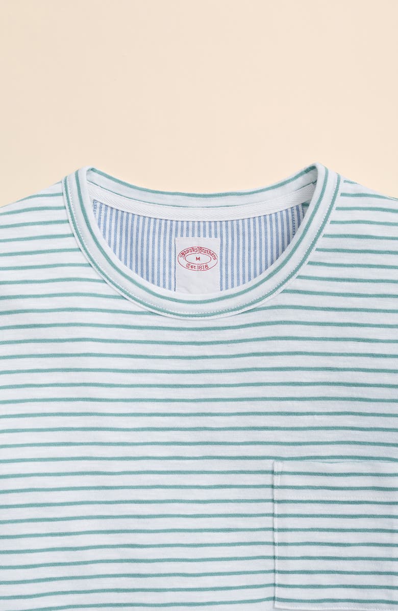 Brooks Brothers Slub Stripe Cotton T-Shirt, Alternate, color, 