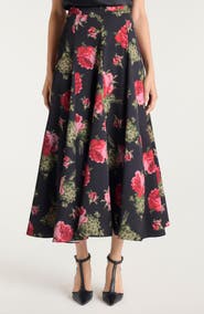 Cinq à Sept Hilda Floral Godet Skirt