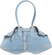 McQueen Manta Denim Shoulder Bag